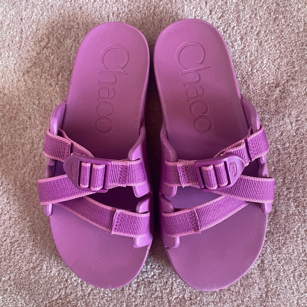 Kids Pink Chaco Slides